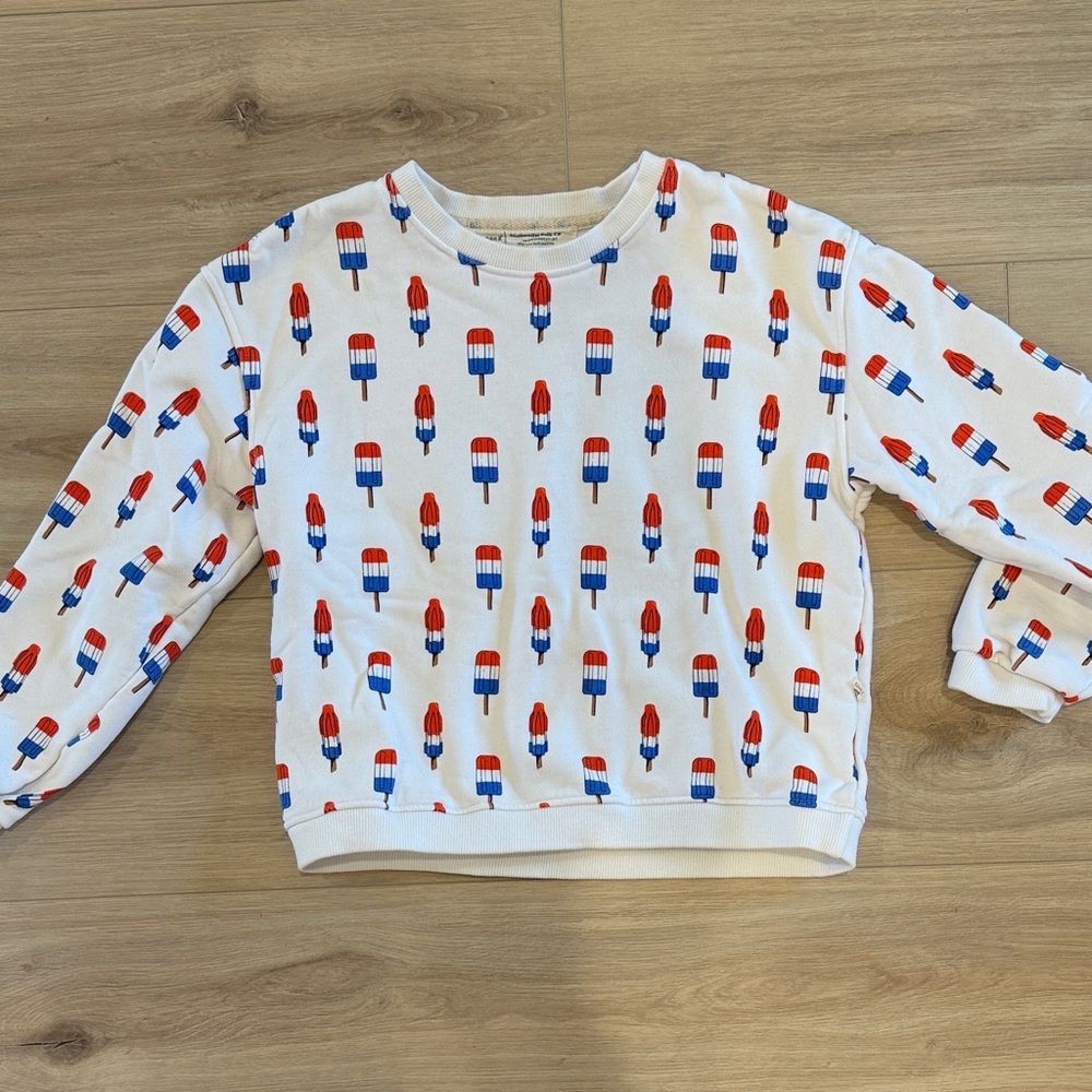 Minimalist folk Popsicle Print Sweatshirt